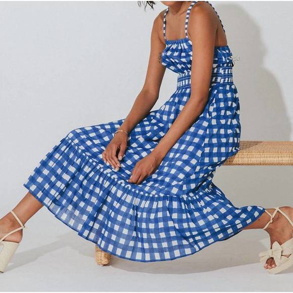 NEW CLEOBELLA patrice midi dress in painterly gingham - Picture 4 of 4